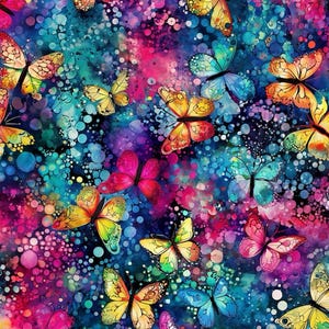 Fabric *BUTTERFLY BONANZA* COLORS All Over - New!!!  100% Premium Cotton and Always Continuous Cut For You!!!