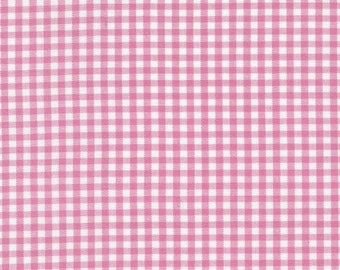 Fabric GINGHAM "BABY PINK" Small 1/8" Cotton Check Pink and White - New!! C440-75 by Riley Blake Designs!!
