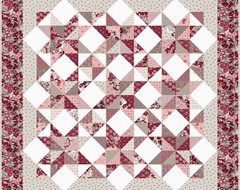 QUILT Pattern - 9 Patch STARS - New by Planted Seeds Designs - Seen Here Using Our *Heartfelt* Collection by Riley Blake Designs.