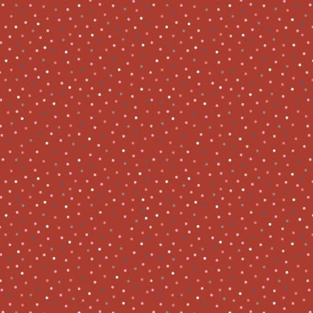 COUNTRY CONFETTI Fabric speckled Hen RED by Poppie Etsy