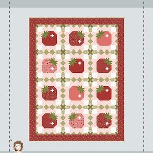 QUILT Pattern *STRAWBERRY BASKET* New!! Sew A Story by Jennifer Long.  You Will Get This Pattern in the Mail Finished Size 60" x 77"  #274