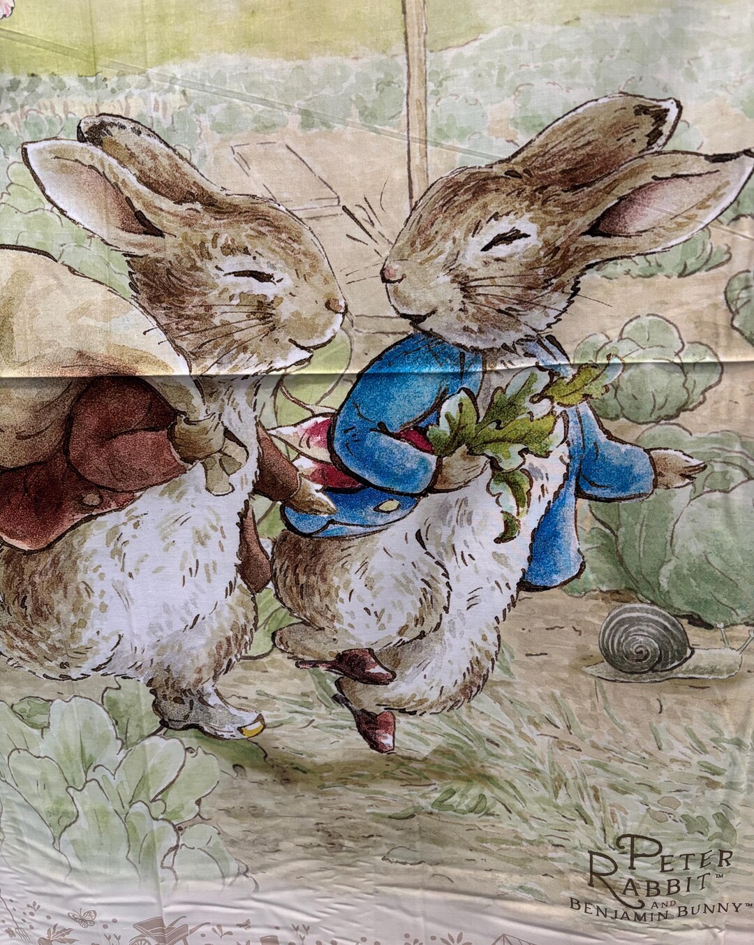 Fabric PETER RABBIT & BENJAMIN Bunny *panel 35