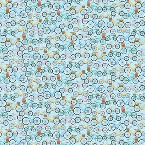 Fabric *BEACHBOUND* BIKES ALL Over!!!! So Sweet New Fabric by Henry Glass & Co.  New 2023 Continuous Cut For You Always!!!