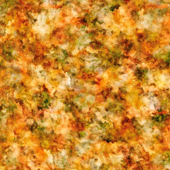 108" Wide Back Fabric *WATERCOLORS PUMPKIN SPICE"  New! 100% Premium Cotton & Always Continuous Cut For You!!