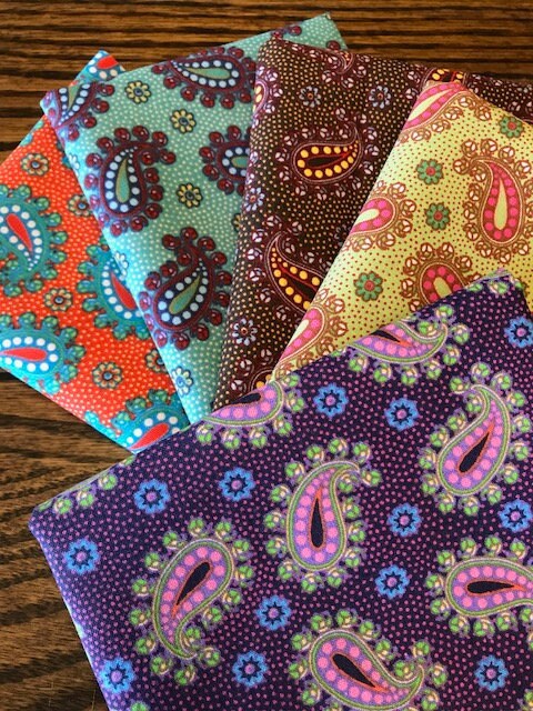 Fat Quarter Bundle  "Paisley Purple"   NEW!!
