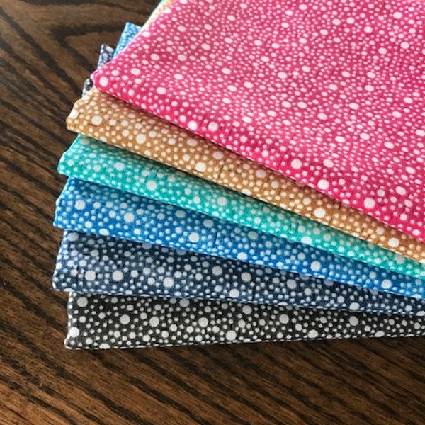Fat Quarter Bundle "Rainbow Sprinkles - SMOOTHIE" Cotton Fabric!!  NEW Bundle !!