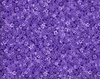 Fabric by the Yard!  Tiny Purple Floral Fabric! NEW!!!