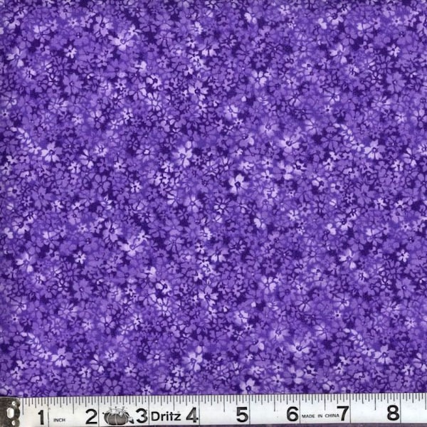 Fabric by the Yard!  Tiny Purple Floral Fabric! NEW!!!