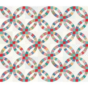 Fabric HOME TOWN *Wedding Ring CHEATER Print* 100% Premium Cotton by Lori Holt  Bee in my Bonnet for Riley Blake Designs - Continuous Cut!