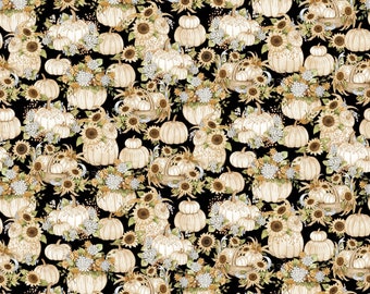 Fabric *AUTUMN ELEGANCE* BLACK Metallic Fabric! by Henry Glass & Co.  New!! Continuous Cut Always For You!