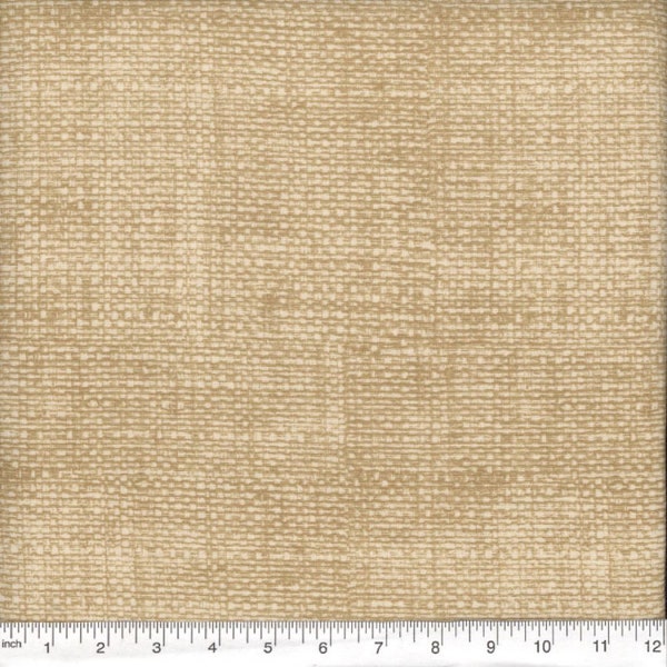 Fabric - BURLAP LOOK!!!   Taupe Color Cotton New!