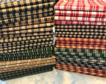 Homespun You Pick!! Homespun Fabric CONTINUOUS CUT for YOU !!  New!!!  New Colors!!!