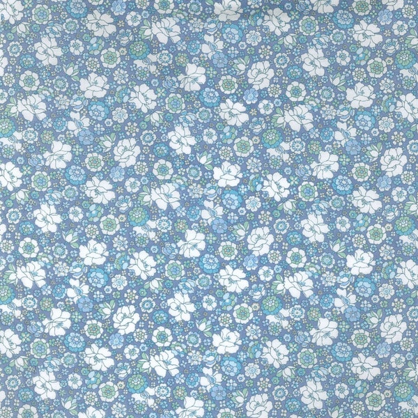 Fabric *KOKKA COTTON LAWN*  New!!! *Light Blue Floral 1000-4A* New 100% Premium Cotton Lawn - Made in Japan!!!