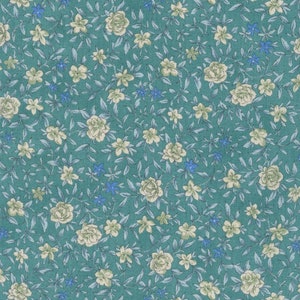 Tissu PETITE NOSTALGIE Pelouse *SARCELLE* Nouveau !!!  Pelouse 100 % coton premium par Sevenberry !  Une coupe toujours continue pour vous !!