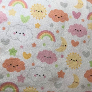 Tissu flanelle *Bébé FILLE SWEET DREAMS Blanc* Nouveau !!  Flanelle de créateur 100 % coton de qualité supérieure par Riley Blake Designs !!!