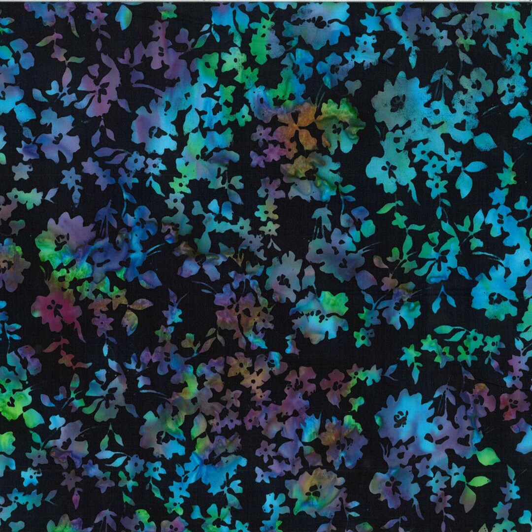 Fabric *BALI BATIKS SPECTRUM Medium Floral* 2592-657 - New! Beautiful ...