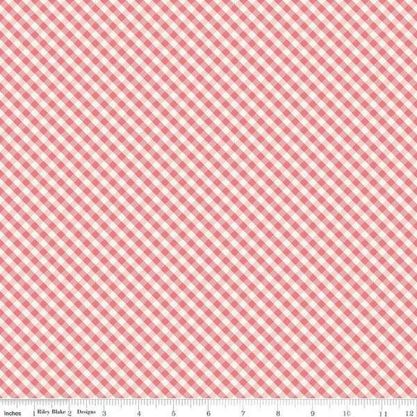 Fabric SPRING GARDENS - New!!! *GINGHAM Sugar Pink C14114* New 100% Premium Cotton by My Minds Eye for Riley Blake Designs !!!