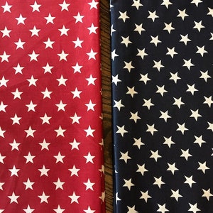 STARS - Navy OR Red Fabric !!  You Pick!!!!!