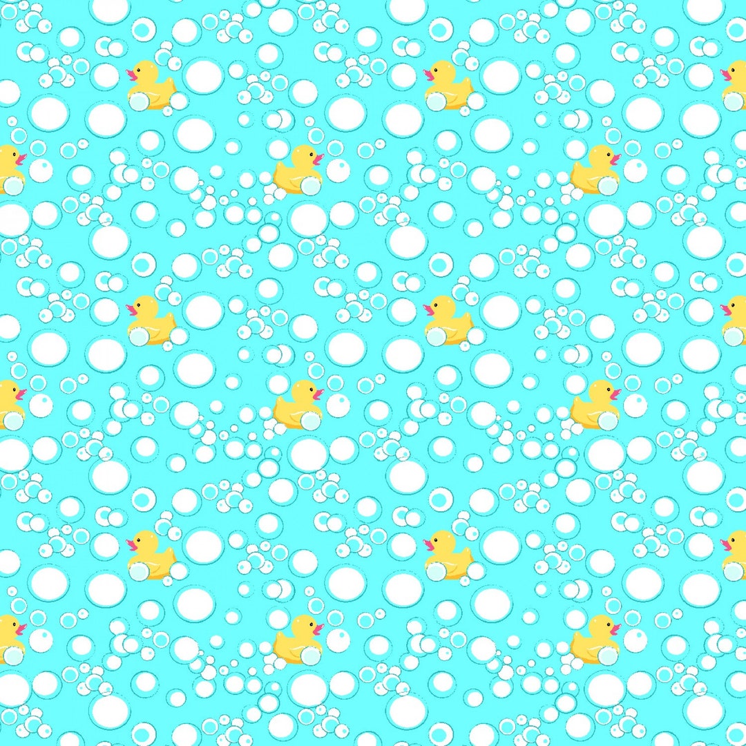 Fabric BUBBLE QUACK AQUA D141-E New!!! 100% Premium Cotton by Freckle ...