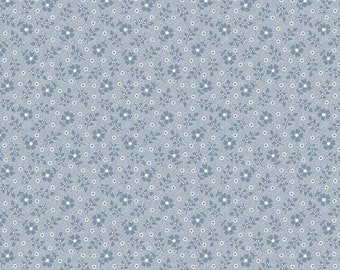 Fabric - MIDNIGHT GARDEN *MIST* C12545 - Light Blue Floral - New!!!  100% Premium Cotton by Riley Blake Designs