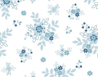 Fabric 108" SIMPLY COUNTRY - White Floral Wide Back - Remnant ~ just about one yard left ~ 100% Premium Cotton by Riley Blake Designs!!!!