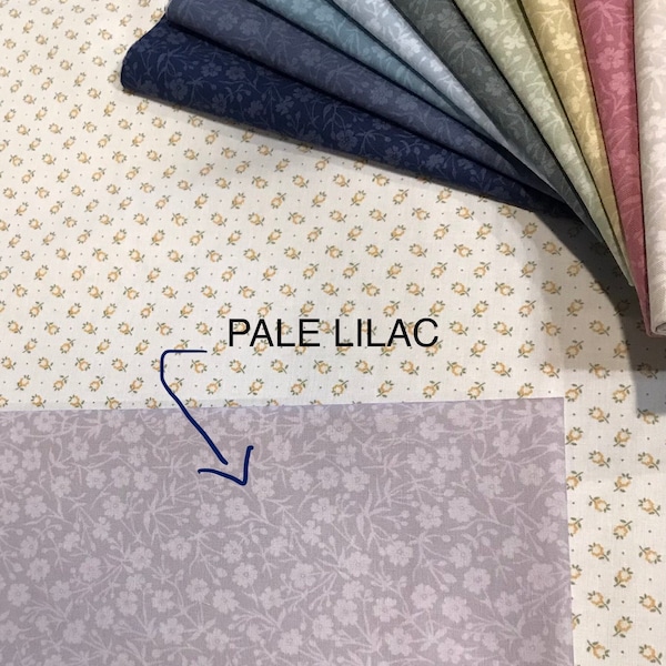 Fabric AUGUST MEADOW *Pale LILAC 894A* 100% Premium Cotton - New Gorgeous Collection by Liberty Fabrics - Always Continuous Cut!