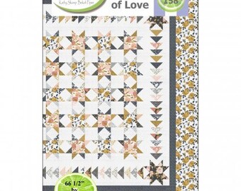 Quilt PATTERN *LAYERS of LOVE* by Lavender Lime - New!!!  66.5" X 74.5" When Finished!