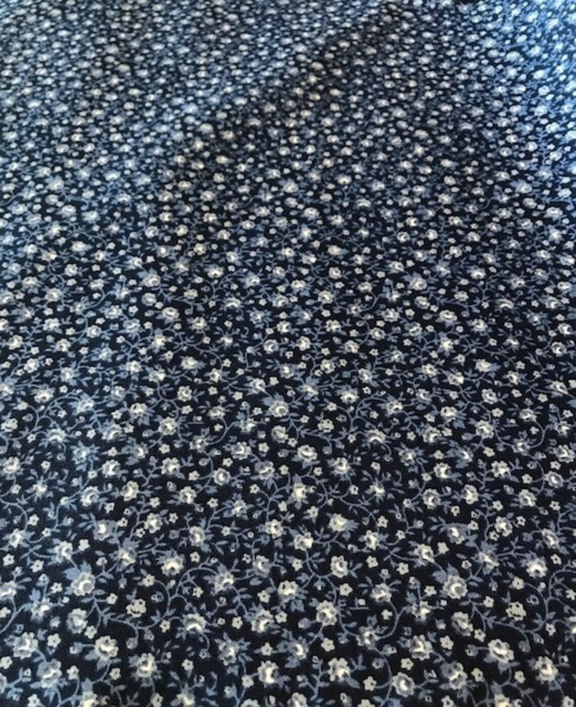 Fabric BLUE Tiny Calico NEW - Etsy