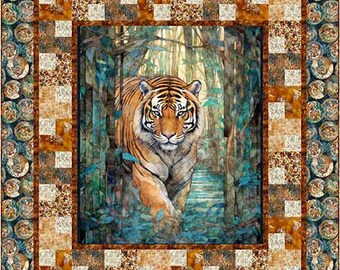 Quilt Pattern - A-Maze-Ing *EYE of the TIGER* Quilt Pattern New!  by Quilting Treasures Fabric