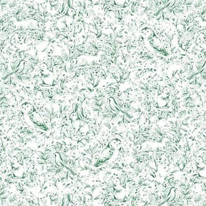 Tissu MISTY VISTA *FOREST Toile Vert - Nouveau ! 100 % coton de qualité supérieure par PnB Textiles et coupe toujours continue pour vous !!  Des lapins !