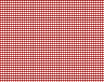Fabric *RED & WHITE GINGHAM 1/8" Small Check C440-80Red by Riley Blake Designs 100% Premium Cotton