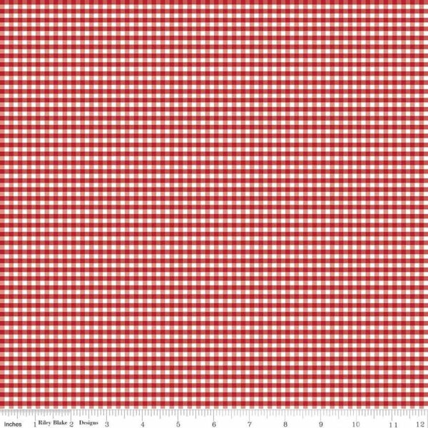 Fabric *RED & WHITE GINGHAM 1/8" Small Check C440-80Red by Riley Blake Designs 100% Premium Cotton