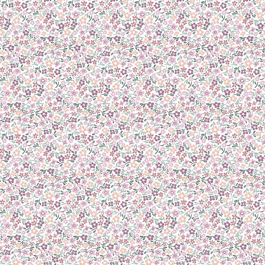 Fabric BUDS & BUTTERFLIES *DAISY Delight White C15356 - 100% Premium Cotton by Riley Blake Designs and Always Continuous Cut For You!!