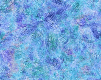108" Wide Fabric *BLUEs & PURPLEs Brush Strokes* New!!! 100% Premium Cotton Quilt Backing and Always Continuous Cut For You!!!