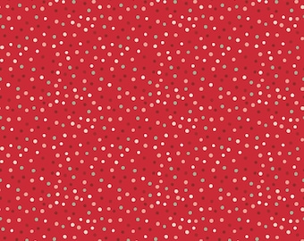 Fabric *GLISTEN DOTS RED C16228* New! Beautiful 100% Premium Cotton by Riley Blake Designs - Always Continuous Cut!