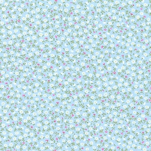 Fabric - Sevenberry Petite Garden - 6112D4-5 SKY - Tiny Flowers Fabric -NEW!!!