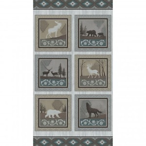 Fabric Panel - MODERN LODGE - By Painted Sky Studio - Benartex!  New Fabric Panel!