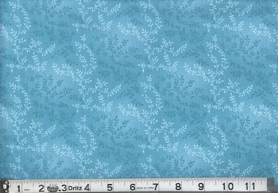 Wide Back Fabric 108" - Quilt Backing Fabric - Tonal Vineyard - AQUA !! Remnant available ~ message me :)