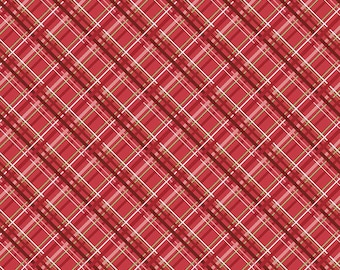 Fabric - SNOWED - IN*  Plaid - Red*  NEW!!  Riley Blake Designs