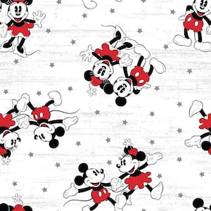 Fabric - MICKEY & MINNIE - New!! 100% Cotton - Continuous Cut Always!!!