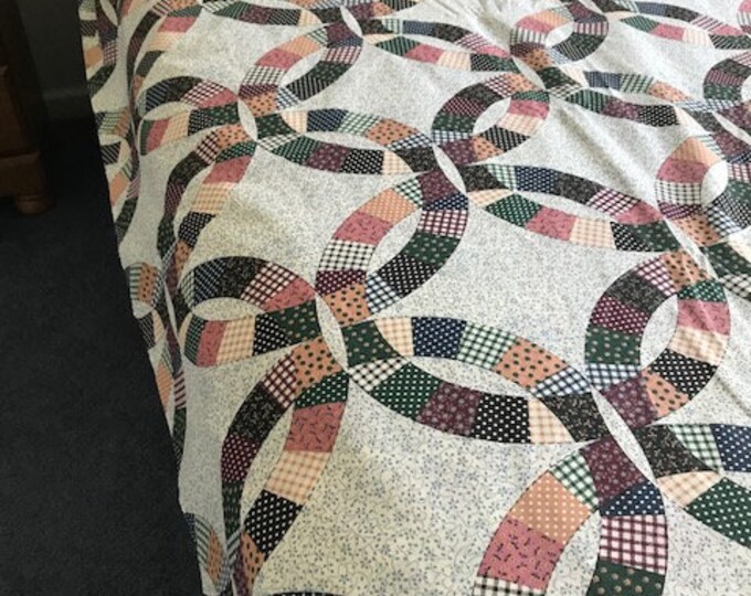 FABRIC Quilt Top 90 Cheater Quilt Top Fabric SALE Calico QUEEN Size Fabric Only Etsy