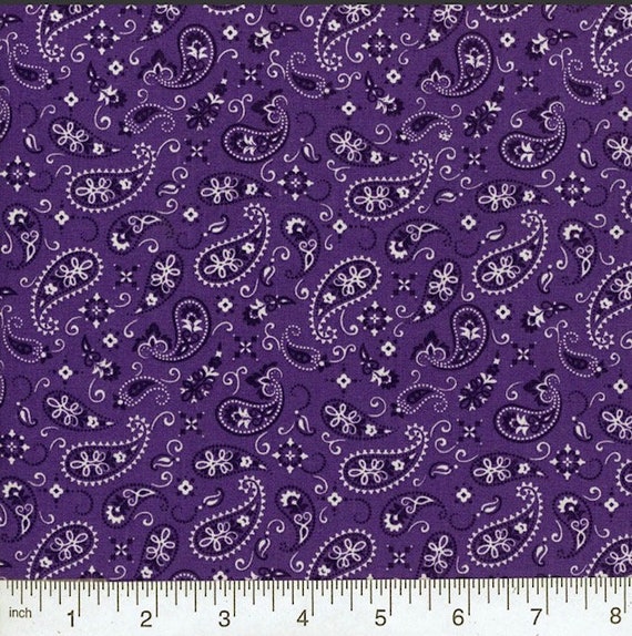 Hong Kong Een goede vriend optioneel Stof PAISLEY-BANDANA PAARS Nieuw Stof op maat gesneden - Etsy Nederland