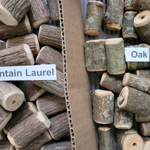 Handmade Beads, Oak Wood Beads, Chunky Real Wood Macrame Beads, Primitive Natural Branch Bark Decor, Twig Garland Beads, Minimalist Bead