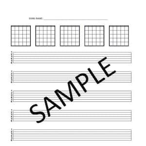 Supernote A5X Gitarren Tab und Akkord Rohling