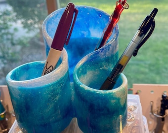 Blue Pen/Brush Holder
