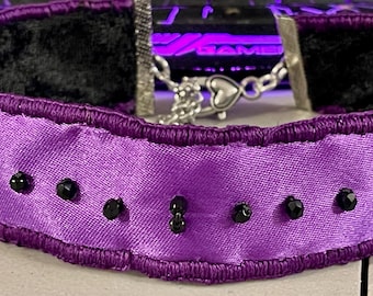 Purple Beaded Choker