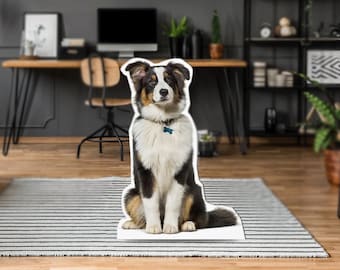 Figura de perro de pie personalizada: tablero de espuma de tamaño natural, decoración para fiestas de mascotas