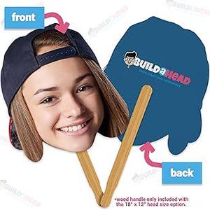 Big Heads Cutouts Face on a Stick - Face Cutout for Parties and Events - Head on a Stick Birthday Gift for Party Decor - Custom Face Cutout