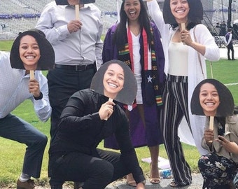 Graduation 2025 Big Head Cutouts - Personalized Cutout for Grads of High School College Law School - Face On a Stick Party Decorations