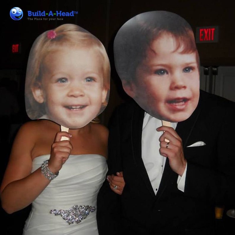 Wedding Big Heads on a Stick Make Your Own Today image 1